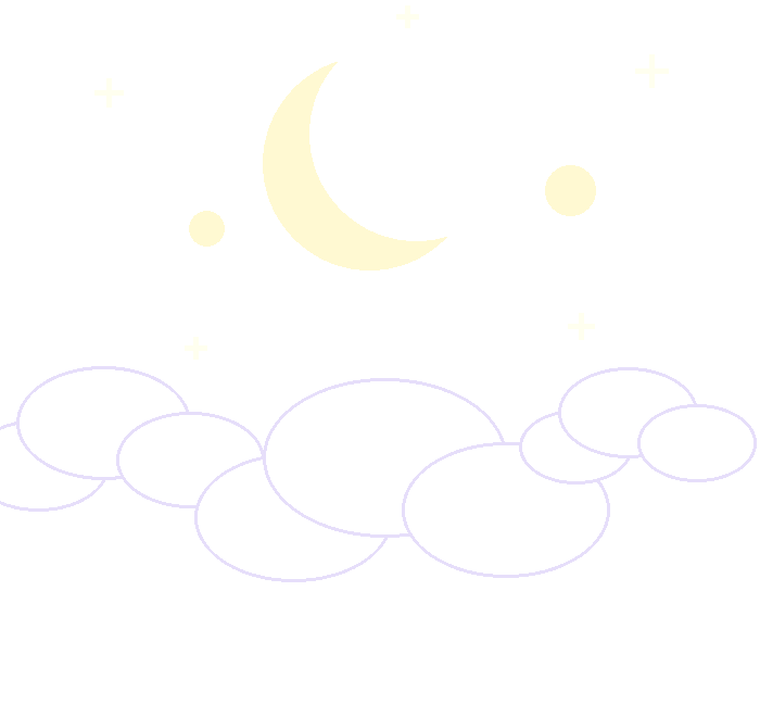 月と雲と星